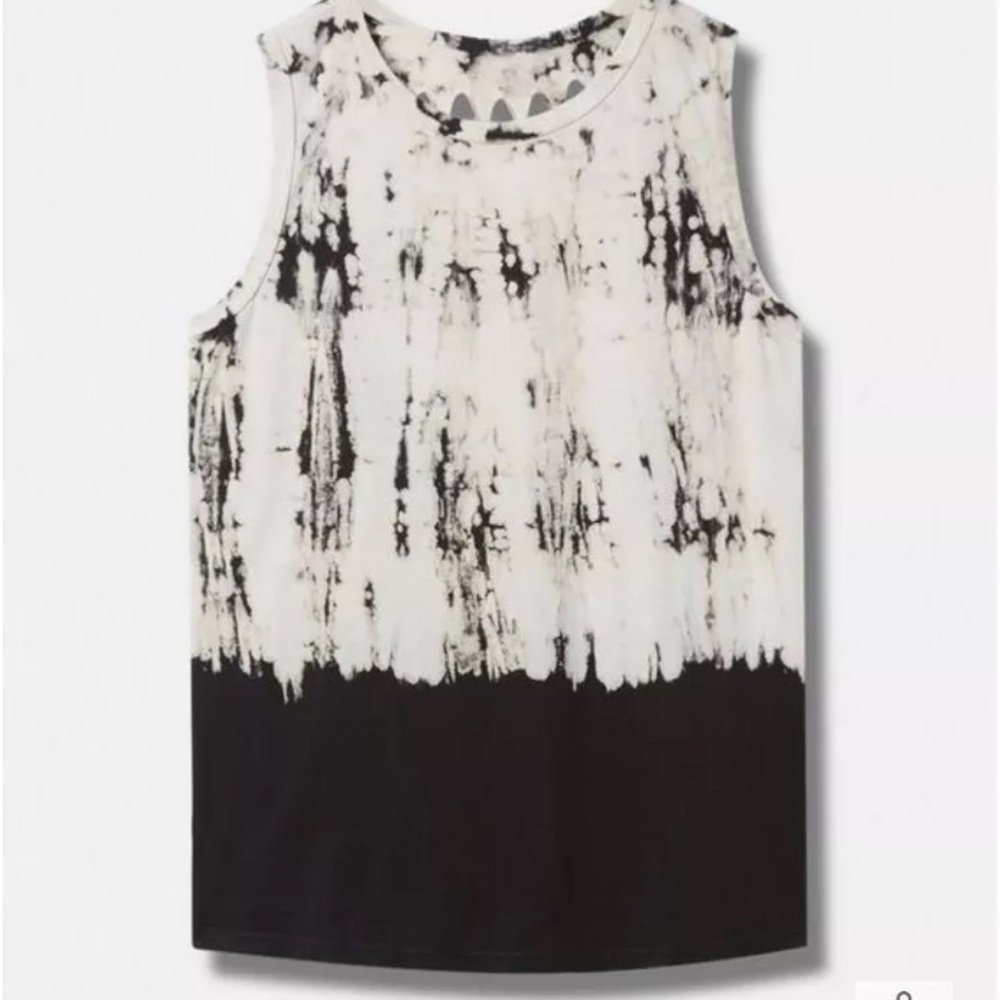 Torrid Cream and Black Sleeveless Tank Top - Picture 2 of 5